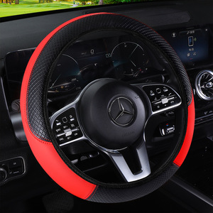 Housse de volant en fibre de carbone 38 cm noir orange avec bande élastique, ajustement universel - Product Image 3