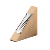 Vente en gros Boîte en papier d'emballage pour sandwich à emporter avec logo personnalisé de haute qualité avec fenêtre