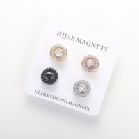 Broche magnétique sans accroc pour Hijab broche en gros pour écharpe musulmane cristal Zircon pierres bijoux utilisation Hijab aimants
