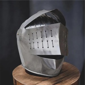 Casque d'arçonnette de chevalier fait main en acier de calibre 18, taille adulte, portable, pour spectacles, costumes et photographie - Product Image 2