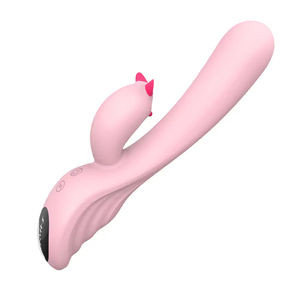 Vibrador de Punto G de Silicona Rosa de Último Diseño con Doble Motor, Vibrador de Conejo, Juguete Sexual para Mujeres - Product Image 6