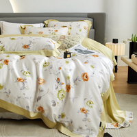 Ensemble de literie tencel lyocell, drap de lit, housse de couette, 100%