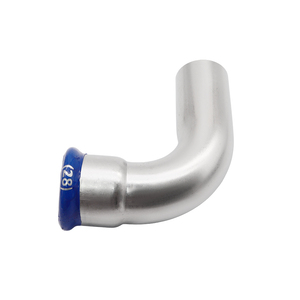 <span class=keywords><strong>Coude</strong></span> à sertir en <span class=keywords><strong>acier</strong></span> inoxydable à 90 degrés – Raccord à sertir pour l'installation et la connexion des systèmes de conduites d'eau - Product Image 2