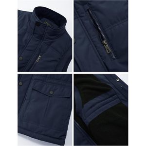 Chaleco Acolchado de Invierno para Hombre FOXA, Chaqueta sin Mangas con Forro Polar Grueso, Azul S, Chaleco Deportivo para Senderismo y Actividades al Aire Libre - Product Image 4