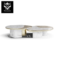 Personnalisé Unique Table Basse De Luxe Combinaison Salon Bulle Conception En Acier Inoxydable Table Centrale Meubles pour Villa