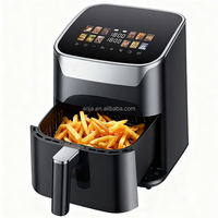 Petit électroménager de cuisine Friteuse à air 4L 4,5 L Friteuse électrique Freidora De Aire Friteuse numérique multifonctionnelle avec écran couleur