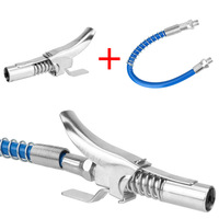 Pince de verrouillage de haute qualité Buse de remplissage haute pression, coupleur de graisse en acier inoxydable de 11CM avec tube de 30cm pour le gonflage des pneus