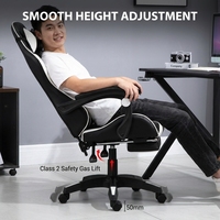 Chaise de jeu en cuir AOR avec fonction inclinable, pivotant à 360° et réglable en hauteur, design industriel pour bureau à domicile