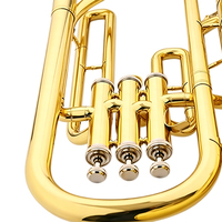 Tuba Sousaphone Professionnelle Laquée Or de Qualité Supérieure, Instrument à Vent de Grande Taille pour Orchestre et Fanfare