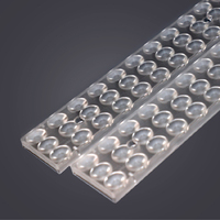 Lentille linéaire LED 3535 286x61mm Lentille optique PMMA Angle de faisceau de 90 degrés pour barres lumineuses LED