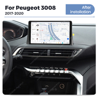 DUDUAUTO Convient pour Peugeot 3008 2017-2020, écran multimédia Android modifié pour voiture, navigation Bluetooth, Car-play, écran de recul