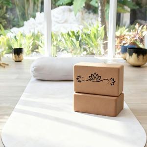 Doğal mantar Yoga blokları, kaymaz yüzeyli yüksek yoğunluklu, çevre dostu aksesuarlar ve Yoga, Pilates, germe için Ideal - Product Image 1