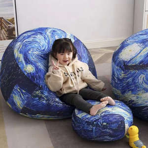 เก้าอี้ผ้าบีนแบคขนาดใหญ่ขนฟูนุ่มฟูเก้าอี้ผ้าบีนแบคสำหรับเด็กโซฟาเฟอร์สำหรับห้องนอน - Product Image 6