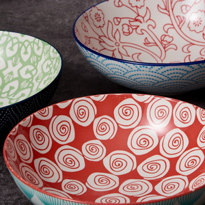 Bộ bát tô sứ hiện đại nhiều màu sắc, quà tặng, đồ dùng gia đình, bát đựng cơm dùng cho nhà ăn và tiệc tùng - Product Image 6