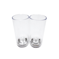 Verres à shot LED miniatures en plastique pour boîte de nuit, 50 ml, activés par liquide, avec logo personnalisé, verres lumineux pour boisson