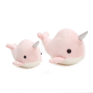 Peluche Narval Rose Kawaii avec Corne Argentée Scintillante, Adorable Jouet en Peluche Baleine Licorne Créature Marine pour Filles - Product Image 5