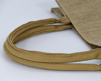 Usine en gros personnalisé imprimé écologique toile de jute sac à main lin tissu Jute sac fourre-tout Logo réutilisable coton poignée sac à provisions