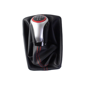 Audi Gear Shift Knob Dust Cover Leather Red 5-Speed Manual Transmission <b>Interior</b> <b>Accessory</b> - Product Image 3