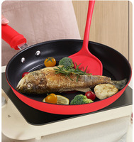 Ensemble d'ustensiles de cuisine antiadhésifs 4 pièces poêle à frire cuisinière à gaz à induction casseroles et poêles universelles ensemble-cadeau en gros rouge sain facile à nettoyer
