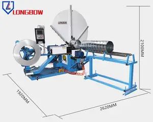 Çin hava kanalı spiral tüp eski makine otomatik spiral kanal şekillendirme makinesi