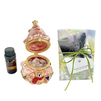 Diffuseur d'arômes en pierre Ours de Noël Arbre à Vœux, Parfum d'ambiance de luxe sans flamme, Cadeau d'anniversaire pour le meilleur ami