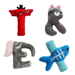 Toptan Pet köpek tıkalı ve Bite dayanıklı yavru peluş Squeaking oyuncak 26 İngilizce harfler peluş ses oyuncak - Product Image 1