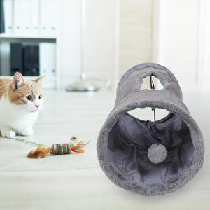 Túnel Plegable de Gamuza para Mascotas con Pelota, Túnel para Gatos - Product Image 4
