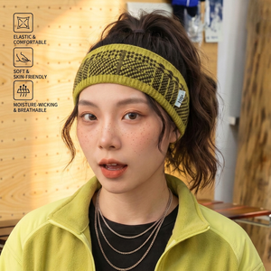 New Unisex Thin Polyester Cotton Dry Non Slip Flexible Autumn <b>Yoga</b> Running Fitness Sweatband <b>Headband</b> - Product Image 4