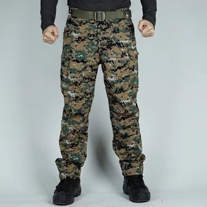 Pantalones de Trabajo Tácticos de Camuflaje a Cuadros de Poliéster, Pantalones Largos Duraderos con Múltiples Bolsillos para Exteriores - Product Image 4