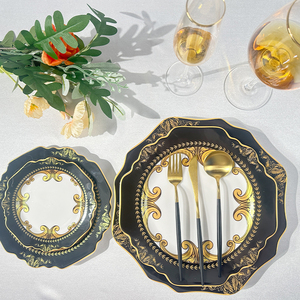 Chinese Luxury Dinner Plates Weddings Decoration Houseware Ceramic Plate <b>Dinnerware</b> - Product Image 1