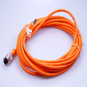 สายเชื่อมต่อ E10522 ใหม่และของแท้ พร้อมปลั๊ก 5 เมตร ผลิตจาก PVC สีส้ม ขนาด <span class=keywords><strong>3</strong></span> x 0.34 มม. สำหรับควบคุม PLC - Product Image 1