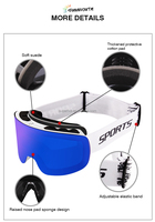 Lunettes de sport polarisées avec logo personnalisé, mousse pour aération, photochromiques, pour le ski et le snowboard, avec protection UV400