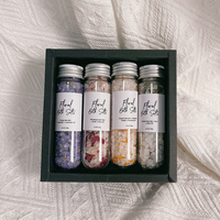 Garam Mandi Kristal Himalaya Pink Vegan Organik Label Pribadi OEM, Batangan Mandi dengan Infus Arang, Herbal, dan Bunga