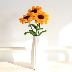 Handmade bó hoa hoàn thành Hoa Hướng Dương sợi Fluff bảo quản hoa bán buôn Xoắn Ống Cleaner hoa - Product Image 2