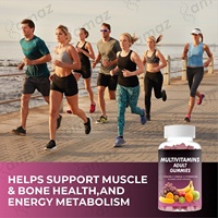 Complément alimentaire multivitaminé végétalien Amaz OEM ODM pour le bien-être quotidien, soutien nutritionnel des muscles et des os, multivitamines en gummies pour adultes