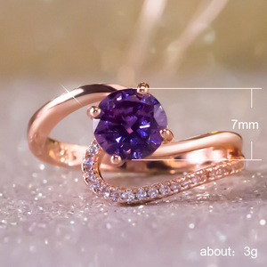 Z Shape Zircon Women Ring Minimalist Daily Tiny Finger Jewelry - Product Image 2
