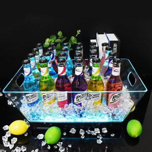 Mới Nhất 12 24 Chai Giữ Công Suất Lớn Biểu Tượng Tùy Chỉnh Thanh <span class=keywords><strong>LED</strong></span> Rượu Vang Bia Rượu Sâm Banh Mát <span class=keywords><strong>Acrylic</strong></span> <span class=keywords><strong>LED</strong></span> Xô Đá Với Xử Lý - Product Image 2