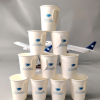 Couvercles de gobelets en papier à paroi unique biodégradables jetables de haute qualité avec logo personnalisé pour vin, café, thé, utilisation par les compagnies aériennes pour la crème glacée
