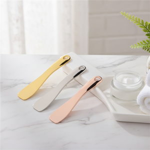 Espátula Cosmética de Acero <span class=keywords><strong>Inoxidable</strong></span> y Aleación de Zinc, Mini, 6cm, para Mezclar Crema de Ojos, Masaje Facial, Herramienta de Belleza OEM 2026 - Product Image 1
