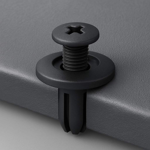 Black Plastic <b>Screw</b> With Pan Head And Coarse Thread 12 Mm Cap Diameter - Product Image 1