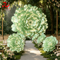 Anpassbare Riesige Chinesische LED-Pfingstrosen-Blumenlaterne Wasserdicht für Hochzeitsdekoration im Freien & Zubehör