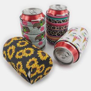 Manchon <span class=keywords><strong>en</strong></span> tissu XXWY <span class=keywords><strong>en</strong></span> gros avec base et couvercle rabattable pour canettes de soda et bouteilles de bière, style américain pour manchon de canette - Product Image 3