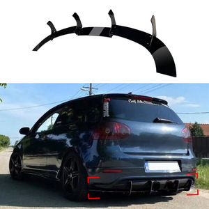 Volkswagen Golf Mk5 Rear Bumper Diffuser Glossy Black PP Material Tail Lip Spoiler - Product Image 1