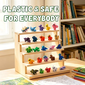 Figurina Animale Miniatura Completamente Articolata Stampata in 3D, Giocattolo Antistress con Giunti Flessibili, Decorazione da Scrivania, Giocattolo Educativo per Bambini - Product Image 3