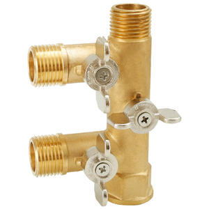 Válvula de Bola de Cuatro Vías para Estación de Trabajo Solar, Distribuidor de Agua HVAC, Válvula de Inyección con Accesorios de Conector de Tubería de Agua - Product Image 1