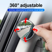 Rétroviseur auxiliaire de colonne B pour la deuxième rangée de voiture, avec verre et matériau ABS, style luxueux, installation facile