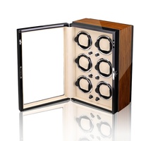 Boîte de montre automatique de haute qualité Remontoir de montre de luxe en bois à 6 orbites pour montre Rolex