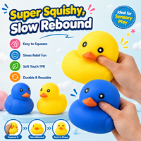 Jouet sensoriel anti-stress en TPR en forme de canard, idéal pour les fêtes d'enfants et les cadeaux (vente en gros)