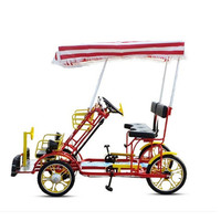 Tricycle léger pour deux personnes, à pédale de bus, siège arrière, voiture