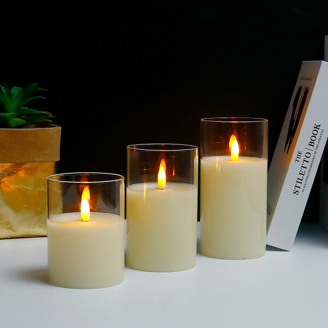 Factory Directly Sale High End Gloden Acrylic Plastic Led Candle Light With Remote Decorative Lighting for Party Decor